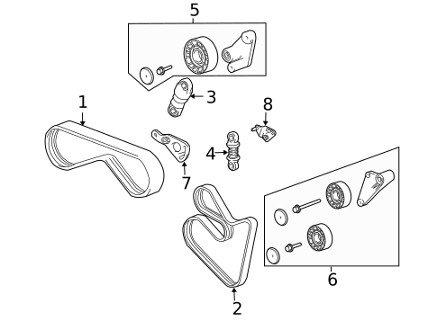 Belts & Pulleys for 2005 Land Rover Range Rover #0