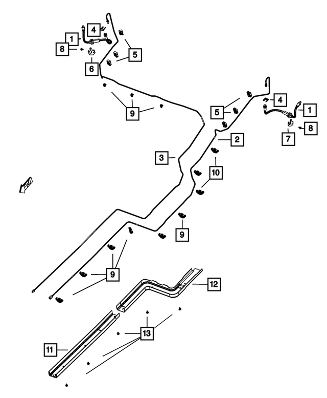 68194147AB - : Brake Hose Bracket, Left for Mopar Image