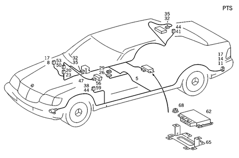 Parktronic System (Pts) for 1993 Mercedes-Benz 400SEL #0