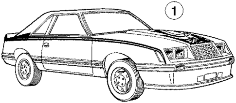 Stripe Tape for 1984 Ford Mustang #3