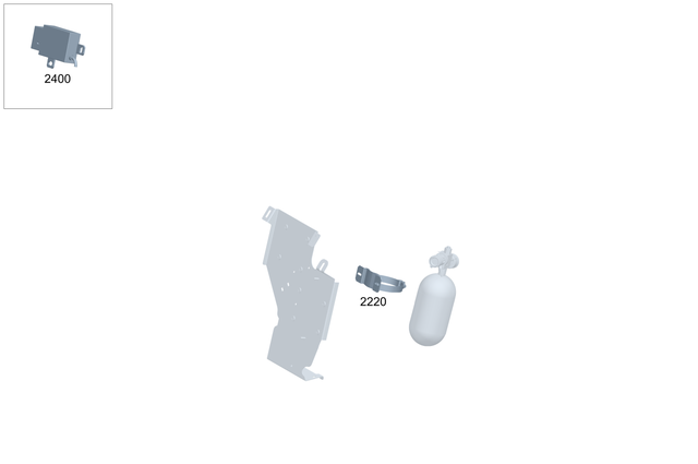 2218201014 - Windshield Washer, Emergency Equipmt: Holder for Mercedes-Benz: Maybach S550, Maybach S560, Maybach S580, Maybach S600, Maybach S650, Maybach S680, S450, S500, S550, S550e, S560, S580, S580e, S600, S63 AMG, S63 AMG E Performance, S65 AMG Image image