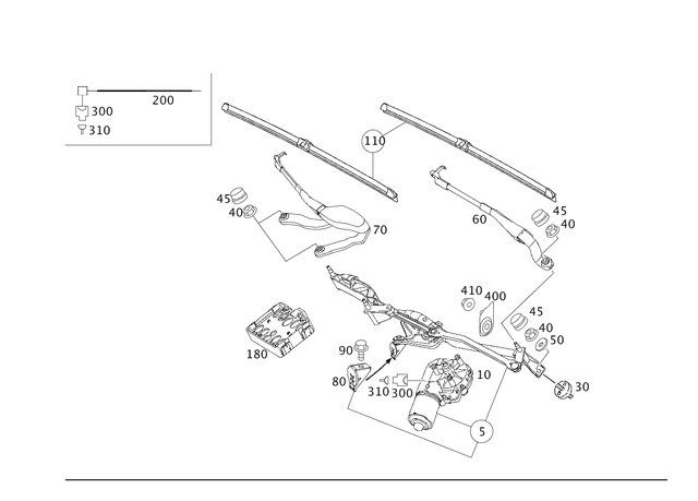 2118200142 - Electrical System: Wiper Motor for Mercedes-Benz Image image