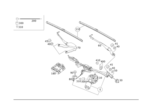 Pane Wiper for 2006 Mercedes-Benz E320 #0