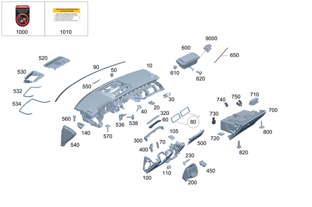 9907006 - Instrument Panel/Center Console/Linings: Pan Head Screw W Collar for Mercedes-Benz Image image