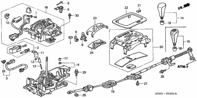 Select Lever for 2001 Acura CL #0