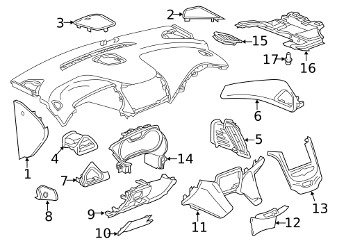 Instrument Panel Components for 2019 Chevrolet Cruze #0