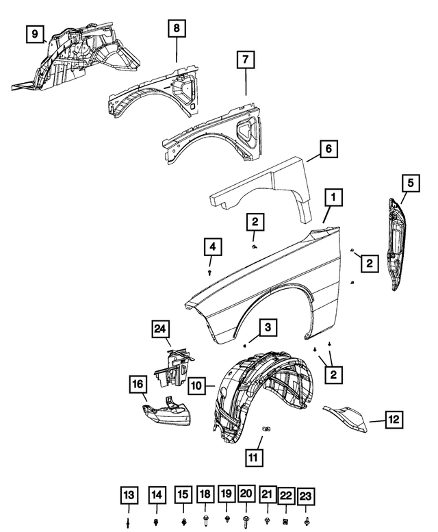 6507501AA - Body Sheet Metal Except Doors: Hex Head Screw for Dodge: Challenger Image