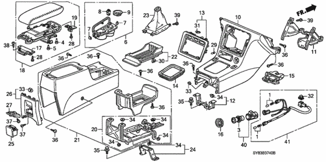 Console (1) for 1997 Acura CL #0