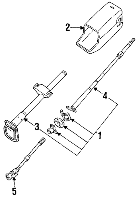 Shroud, Switches & Levers for 1988 Nissan Pathfinder #0