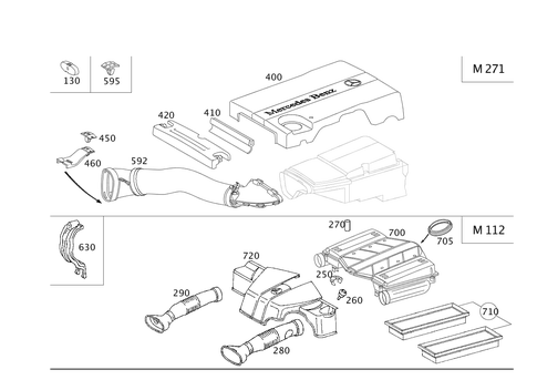 Air Intake, Gasoline Vehicles for 2002 Mercedes-Benz C 320 #0