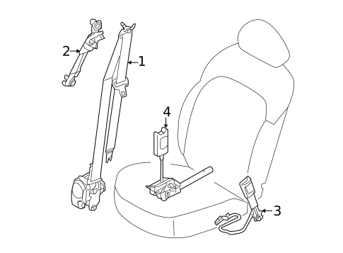 Seat Belt for 2017 Kia Rio #1