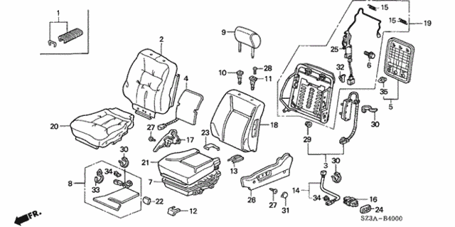 Front Seat (L.) for 2004 Acura RL #0