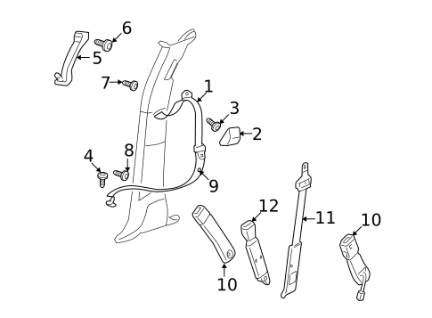 Rear Seat Components for 2007 Dodge Ram 1500 #6