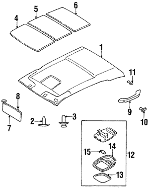 2001-2002 Kia Sportage Sun-Visor 0K07A-6932073 | TascaParts.com