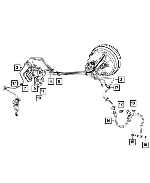 Hydraulic Control Unit, Brake Tubes and Hoses for 2012 Chrysler 200 #0