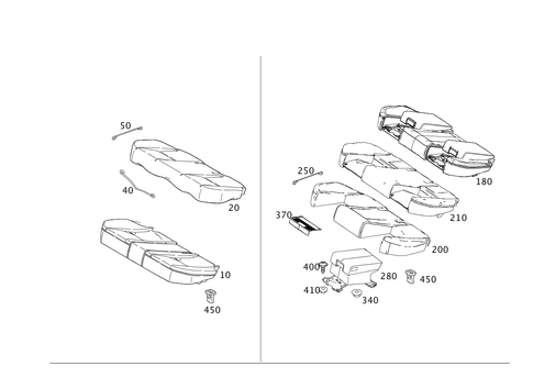Rear Cushion for 2014 Mercedes-Benz C350 #0