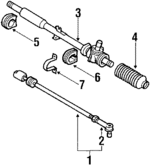 171419804 - Steering: Tie Rod Assembly for Volkswagen: Cabriolet, Rabbit, Scirocco Image