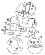 TD091AZAA - Interior Trim: Front Seat Cushion, Driver, Manual for Dodge: Ram 2500, Ram 3500 Image