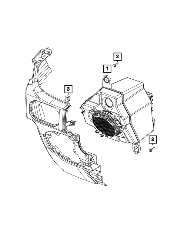68283471AC - Electrical: Front Speaker Assembly, Left, Side for Mopar Image