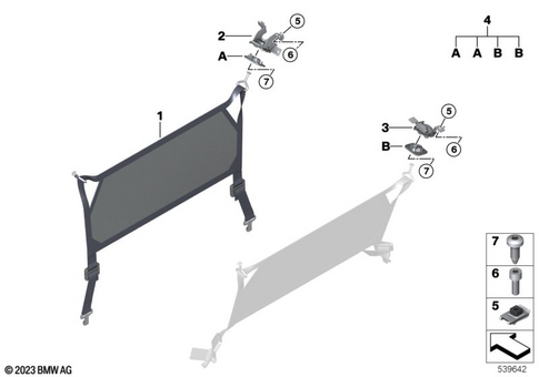Partition Net / Sight Guard, Cargo Area for 2024 Mini Countryman SE ALL4 #0