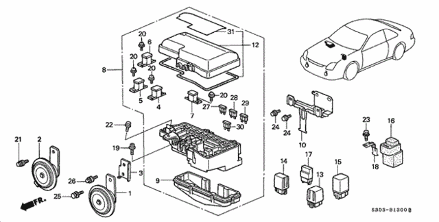 Control Unit - Engine Room for 2000 Honda Prelude #0