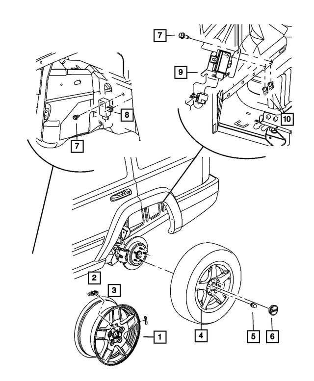 5JS93CDMAA - Wheels, Covers and Jacks: Aluminum Wheel for Mopar Image