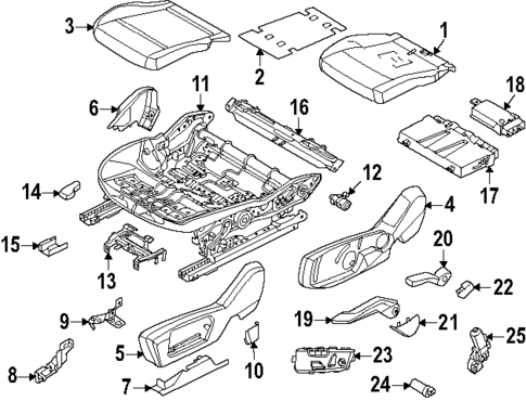 Passenger Seat Components for 2025 Mini Countryman #2