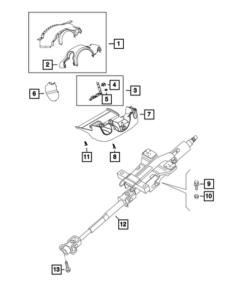 Steering Column and Intermediate Shaft for 2019 Alfa Romeo 4C #0