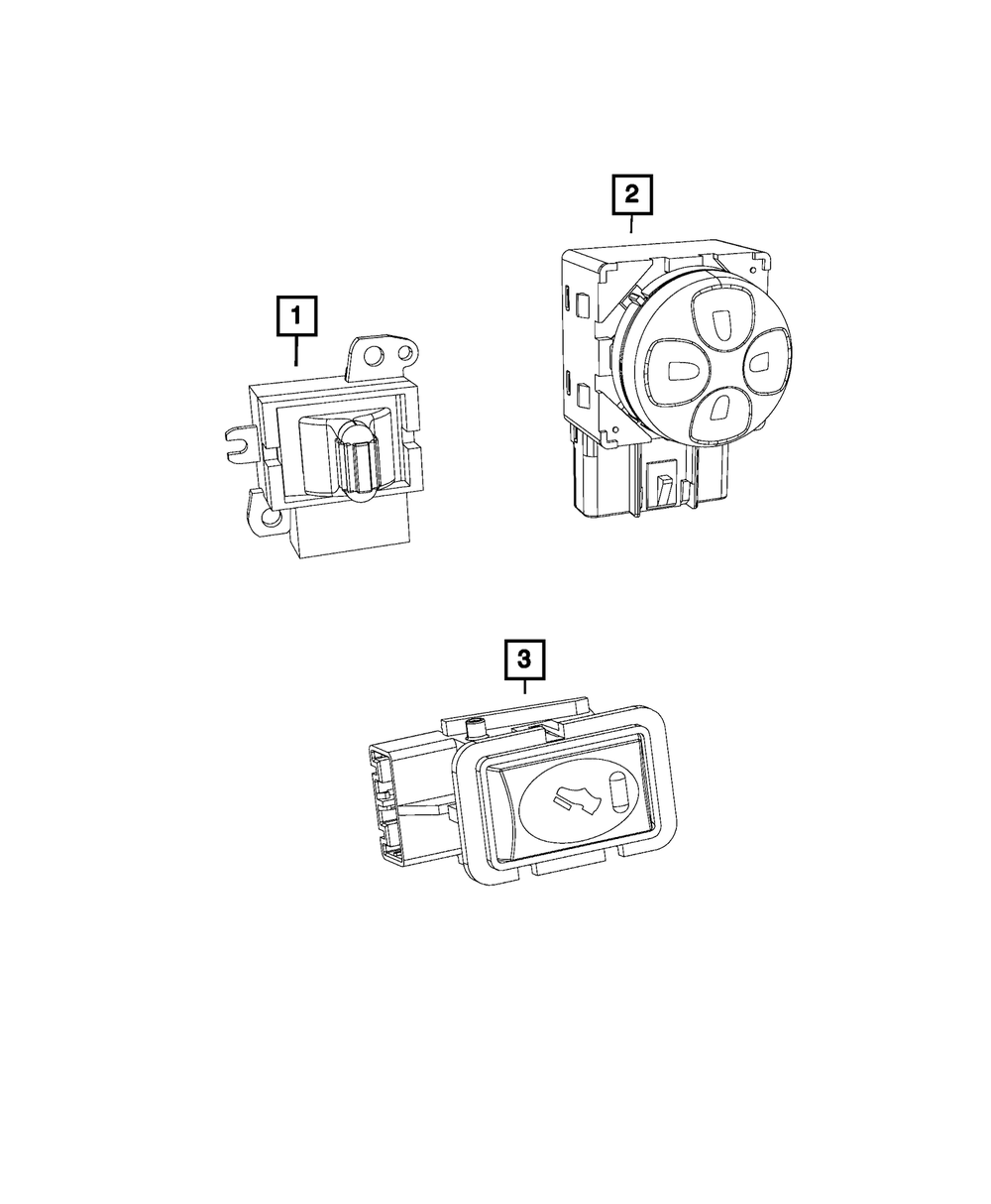 Power Seat Switch - Mopar (68206486AA)