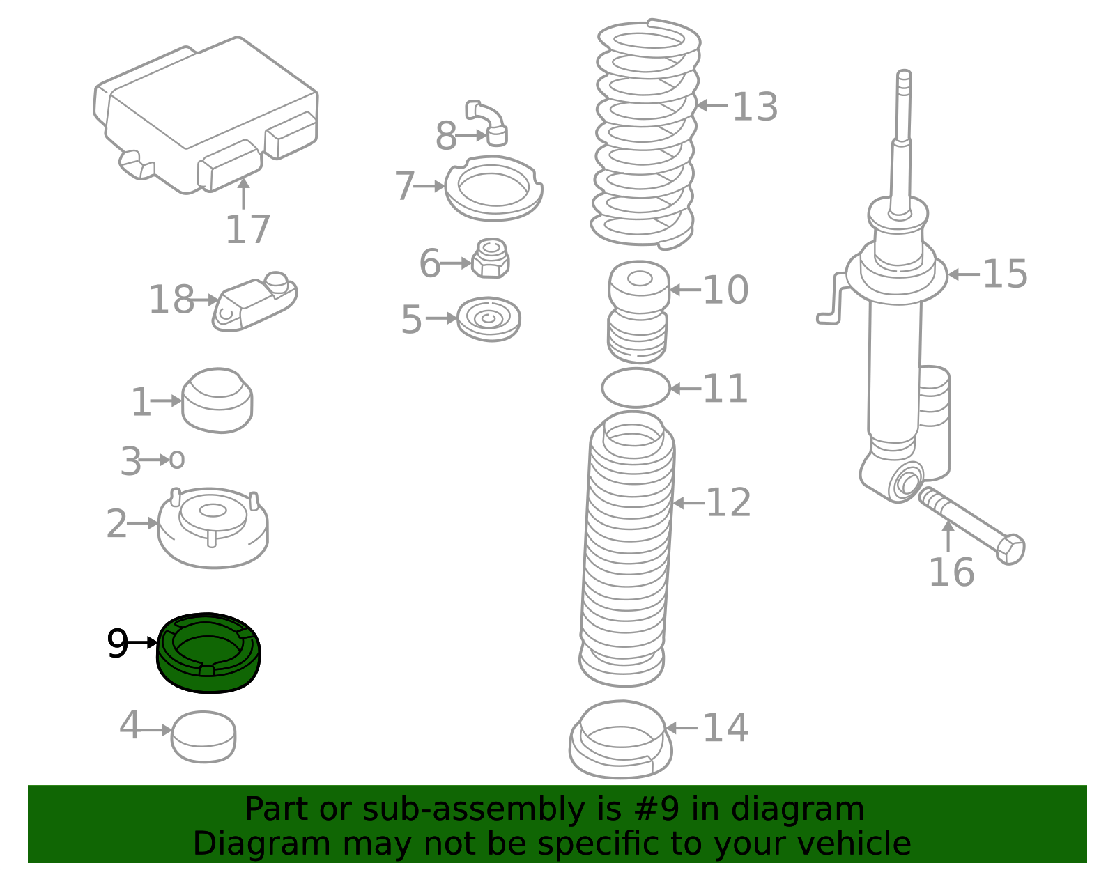 33531133048 - 1988-2003 BMW Upper Pad (33-53-1-133-048) | BMW of South ...