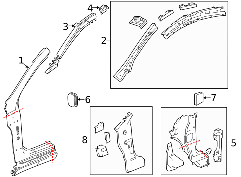 Hinge Pillar for 2017 Buick Regal #0
