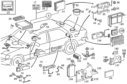 Radio Set, Remote Control, Amplifier, CD-Player, Loudspeaker for 1993 Mercedes-Benz 400SEL #2