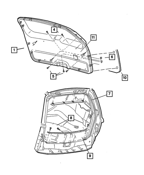Lift Gate Trim for 2004 Jeep Grand Cherokee #0