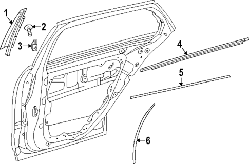 Exterior Trim - Rear Door for 2025 Mercedes-Benz E450 #1