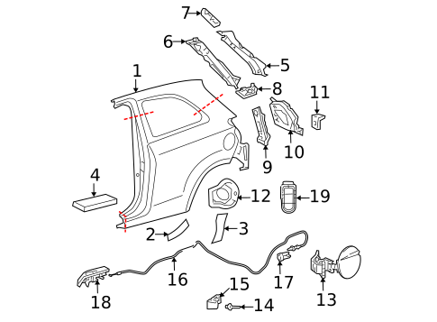 Quarter Panel & Components for 2011 Toyota Yaris #0