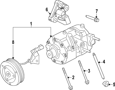 Condenser, Compressor & Lines for 2025 Ford Maverick #1