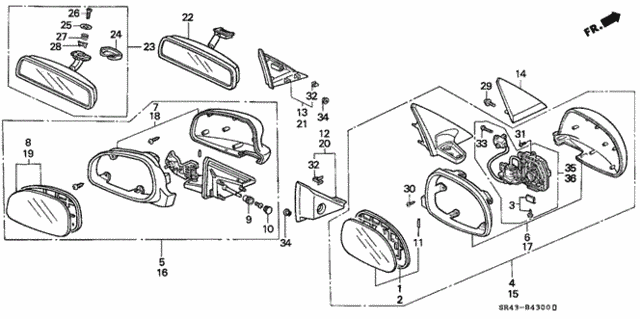 Mirror for 1993 Honda Civic #0