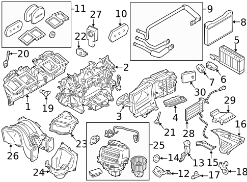 Evaporator & Heater Components for 2013 BMW 535i #0