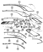 68026917AA - Body Sheet Metal Except Doors: Folding Top Trim Panel for Mopar Image
