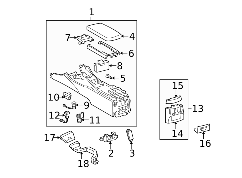 Center Console for 2013 Lexus IS250 #0
