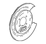 43120T6ZA01 - Brakes: Backing Plate for Honda: Passport, Pilot, Ridgeline Image