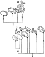 76200SR3A04 - Body: Mirror Assembly for Honda: Civic Image