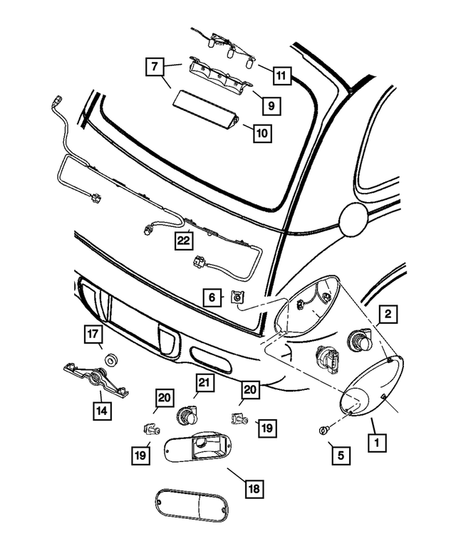 5303605AA - Electrical: License Lamp Spacer for Mopar Image