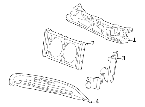 Radiator Support for 2004 Mercury Sable #0