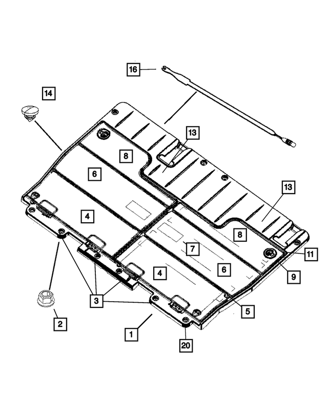 5166818AB - Interior Trim: Torque Hinge for Mopar Image