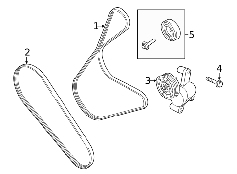 Belts & Pulleys for 2018 Ford Escape #0