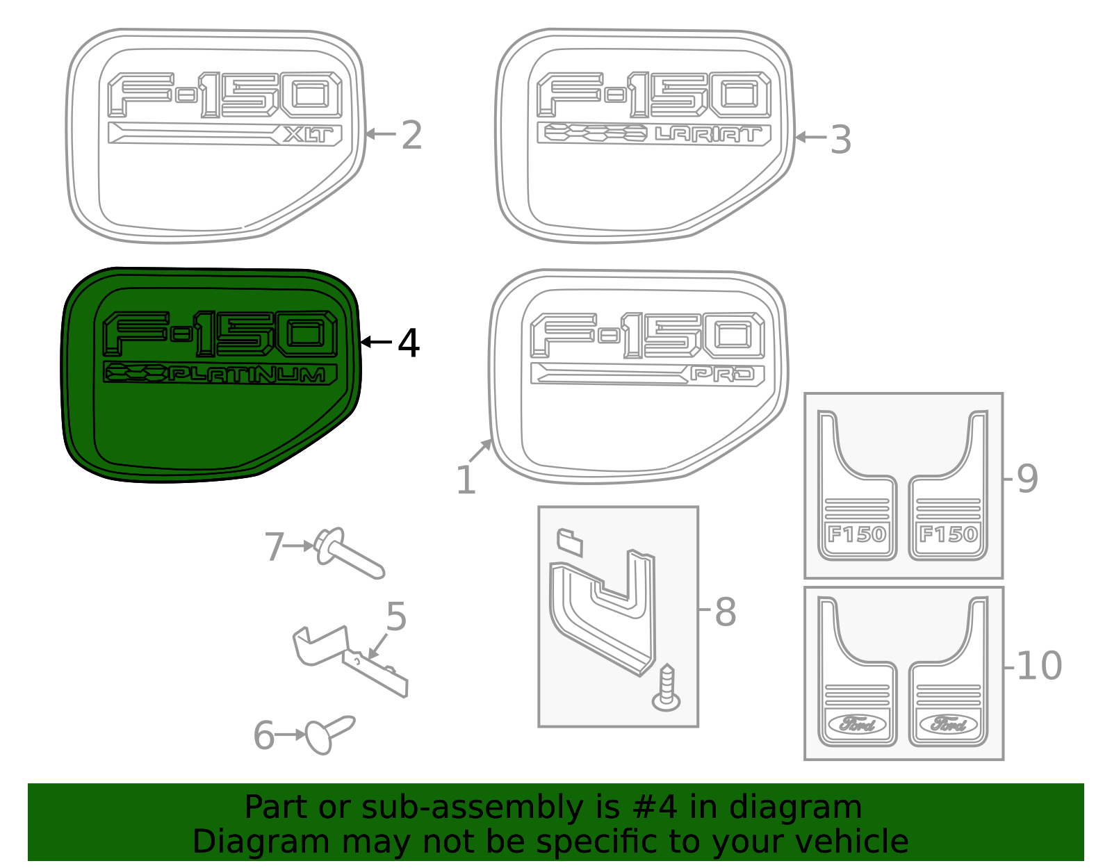 Fender Emblem NL3Z-16720-CG | AutoNationParts.com