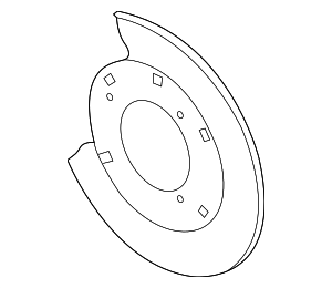95835280210 - Brakes: Brake Dust Shield for Porsche Image