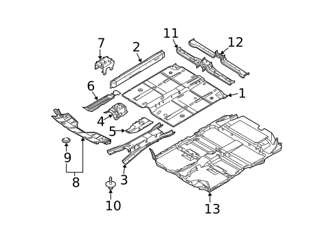 Floor & Rails for 2003 Nissan Murano #0
