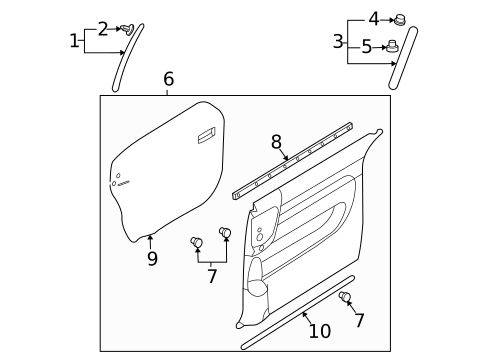Interior Trim - Side Door for 2010 Kia Sedona #0